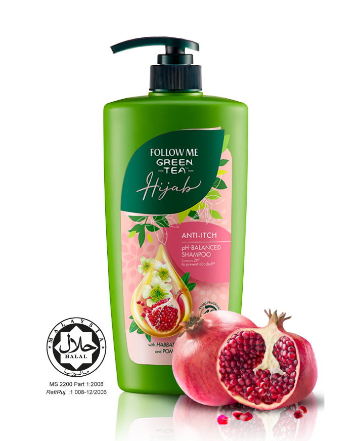 FOLLOW ME GREEN TEA HIJAB ANTI-ITCH SHAMPOO 650ML