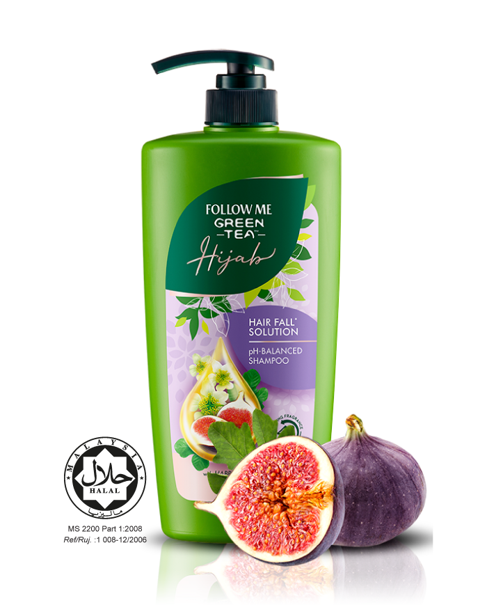 FOLLOW ME GREEN TEA HIJAB HAIR FALL SOLUTION SHAMPOO 650ML